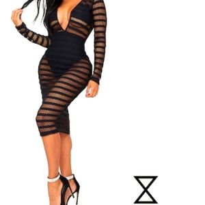 Mesh black dress